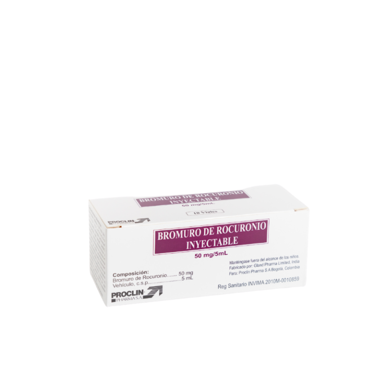 Rocuronio Bromuro de Rocuronio Inyectable 50mg/5ml – Laboratorio Proclin Pharma